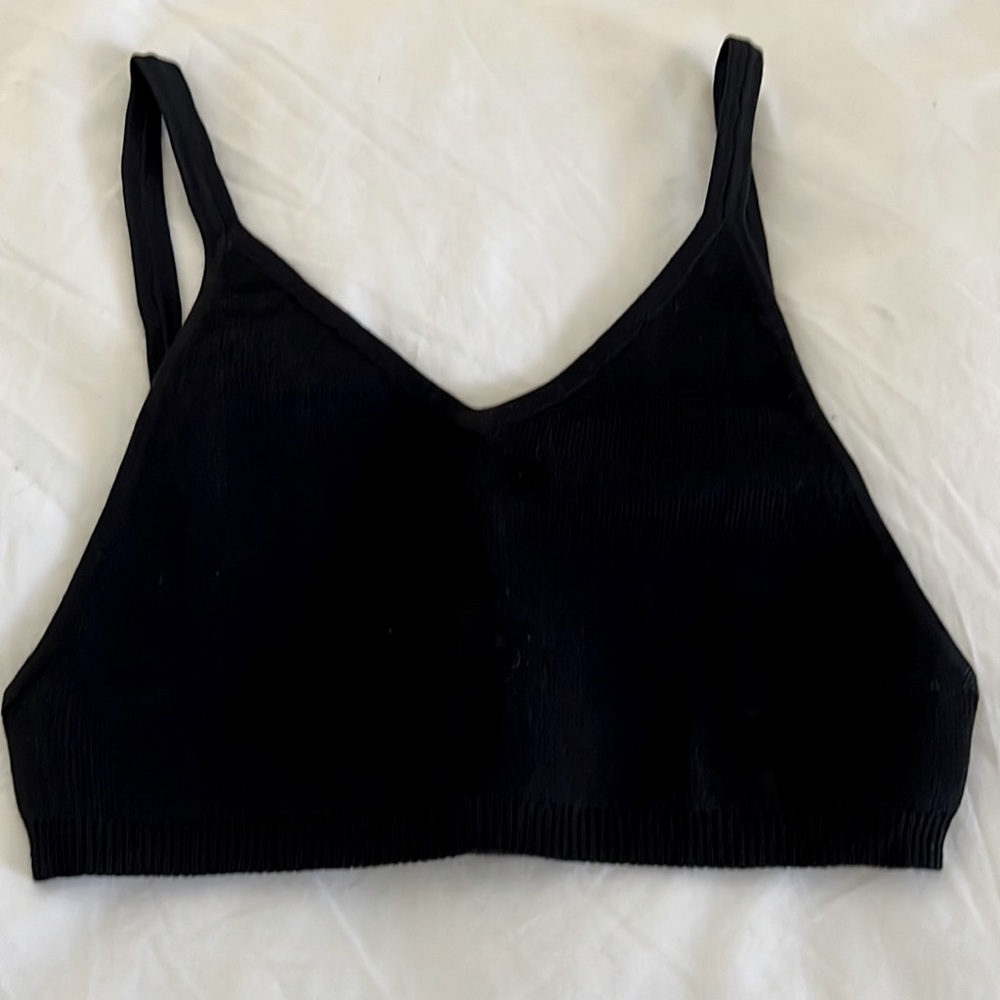 SCOOP Black Knit Tank/Bralette in XS (0-2)